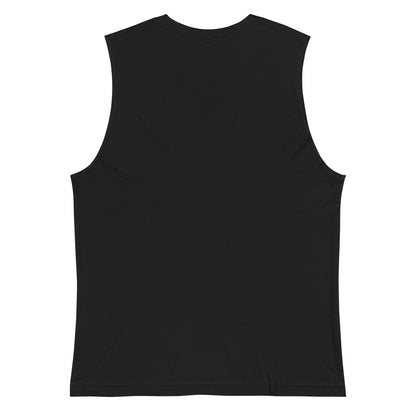 Back view of black muscle tank top from OOKAMI SPORTS.