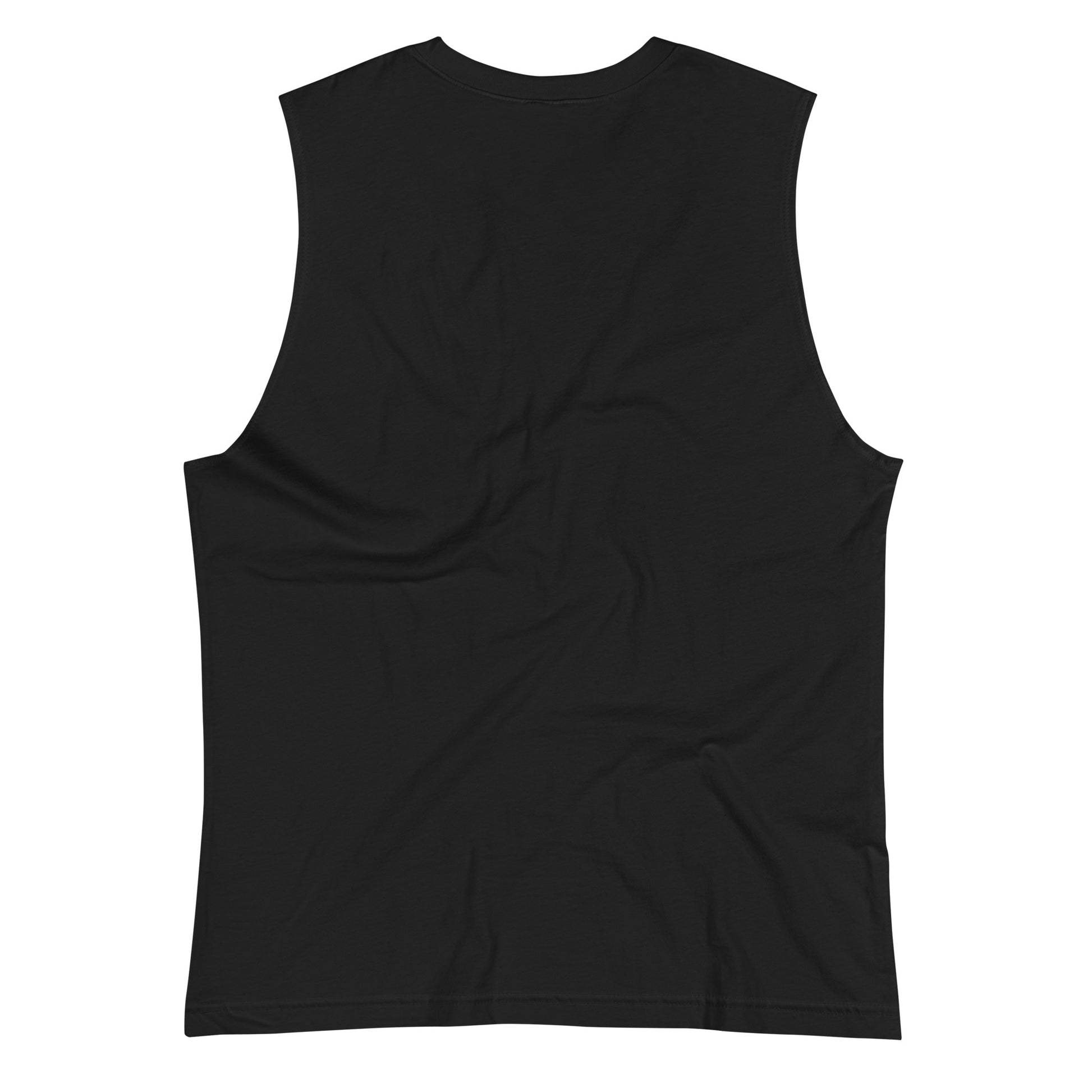 Back view of black muscle tank top from OOKAMI SPORTS.