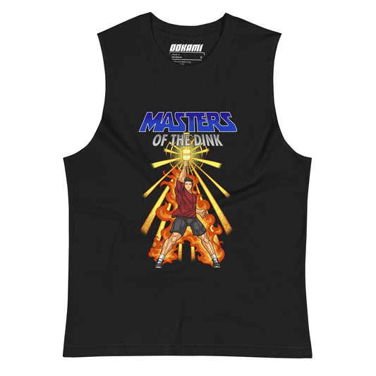 Masters of the Dink Tank from OOKAMI SPORTS in black, featuring a powerful graphic inspired by Masters of the Universe